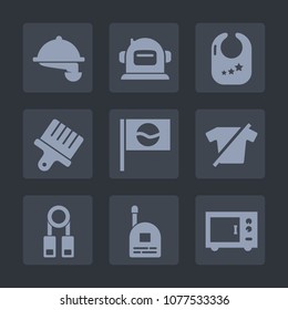 Premium set of fill icons. Such as travel, waiter, japanese, presentation, young, shirt, microwave, service, clothes, paint, japan, food, restaurant, fun, baby, communication, woman, clothing, oven