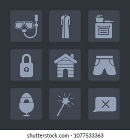 Premium set of fill icons. Such as cooking, shorts, easter, sign, wand, snorkeling, elegance, template, holiday, chat, home, underwater, female, dress, business, water, stove, lock, house, summer, sea