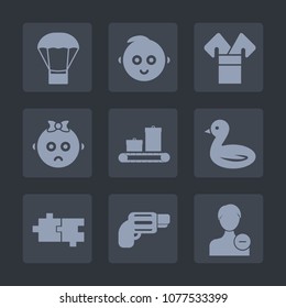 Premium set of fill icons. Such as boy, childhood, baby, handgun, japanese, people, sky, asian, avatar, animal, girl, luggage, pistol, balloon, wildlife, user, transportation, bag, little, gun, face