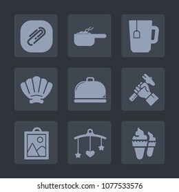 Premium set of fill icons. Such as nature, sea, meat, marine, page, builder, food, picture, document, paperclip, mobile, newborn, healthy, industry, shell, toy, diet, attachment, sweet, helmet, pot