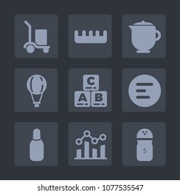 Premium set of fill icons. Such as comb, kid, parachuting, app, mobile, tea, box, food, cone, button, care, pepper, hairbrush, bowling, hot, sky, package, breakfast, salt, teapot, extreme, graph, ball