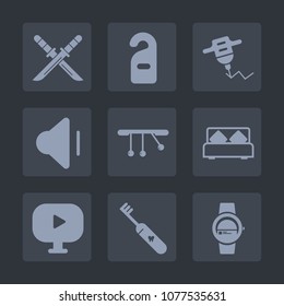 Premium set of fill icons. Such as clean, equipment, video, japanese, weapon, music, japan, smart, double, katana, privacy, quiet, audio, volume, hygiene, asian, room, sound, pendulum, door, hotel, up