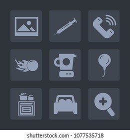 Premium set of fill icons. Such as comet, astronomy, pan, balloon, oven, party, bright, celebration, equipment, background, art, sign, cooking, picture, decoration, happy, tool, birthday, zoom, button