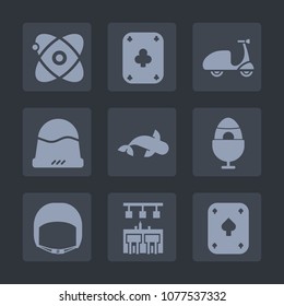 Premium set of fill icons. Such as lifestyle, belt, hat, headwear, sky, sea, summer, ride, gambling, helmet, spring, poker, light, activity, galaxy, easter, work, planet, clothing, card, play, bar