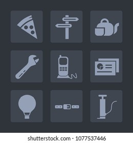 Premium set of fill icons. Such as teapot, lunch, restaurant, arrow, asian, spanner, meal, hammer, telephone, tea, sky, cheese, food, business, chart, tool, parachuting, cup, jump, direction, phone