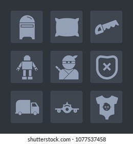 Premium set of fill icons. Such as post, ninja, delivery, mail, weapon, communication, box, sleep, travel, protection, pillow, child, kid, closed, open, safety, soft, japan, flight, technology, bed