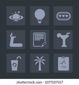 Premium set of fill icons. Such as blue, white, parachuting, parachute, write, martini, hygiene, night, cardiology, dentist, sport, heart, treadmill, edit, fly, sky, dentistry, medicine, skydiving, 