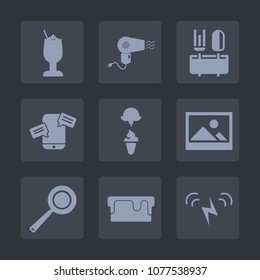 Premium set of fill icons. Such as cooking, cocktail, spoon, machine, picture, dinner, fork, beverage, bar, communication, sweet, cake, glass, ice, party, hairdryer, sign, alcohol, lemon, hair, dryer