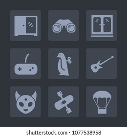 Premium set of fill icons. Such as children, toy, furniture, kayak, cabinet, interior, travel, military, home, hot, river, animal, space, technology, white, activity, room, tool, ufo, guitar, alien