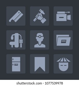 Premium set of fill icons. Such as camera, food, gym, japanese, television, asian, steel, video, male, fitness, microphone, film, file, document, occupation, clinic, chinese, medicine, exercise, tool