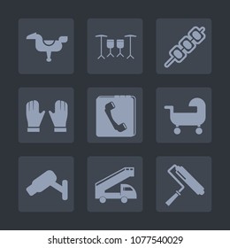 Premium set of fill icons. Such as safety, shish, baby, book, paint, kebab, carriage, brush, meat, internet, transport, horse, smile, roller, truck, beef, dinner, transportation, grill, security, tool