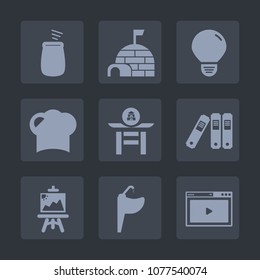 Premium set of fill icons. Such as arctic, energy, power, igloo, music, sound, online, faucet, restaurant, food, cold, drum, electricity, file, illumination, nature, folder, culture, bathroom, media