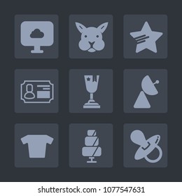 Premium set of fill icons. Such as web, graphic, internet, animal, kid, infant, cloud, shape, identity, cake, first, fashion, signal, baby, food, shirt, child, antenna, competition, clothing, award