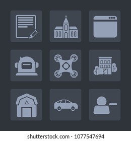Premium set of fill icons. Such as business, christian, helmet, science, edit, control, delete, move, direction, faith, document, religious, website, farming, account, building, write, barn, church