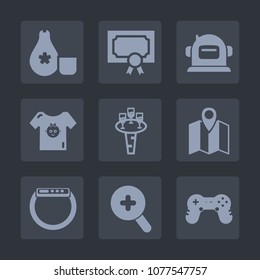 Premium set of fill icons. Such as pin, graduation, time, map, travel, smart, wine, gadget, game, food, meal, sake, certificate, rice, document, kid, science, child, helmet, diploma, cuisine, award