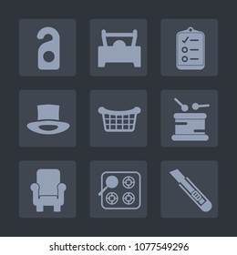 Premium set of fill icons. Such as service, drum, door, stove, music, automobile, room, oven, store, saxophone, white, list, cap, market, instrument, chair, vehicle, gas, armchair, furniture, hat, car