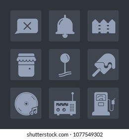 Premium set of fill icons. Such as pot, wooden, music, glass, healthy, web, jam, object, food, dessert, album, sign, pointer, bell, station, ice, fence, nutrition, call, gasoline, sound, radio, summer