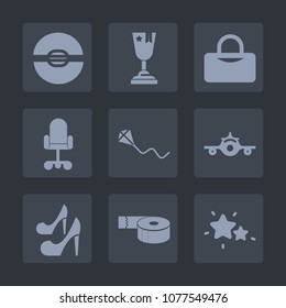 Premium set of fill icons. Such as sky, sphere, achievement, adhesive, departure, beauty, place, victory, high, fun, sport, summer, kite, plane, female, nature, girl, winner, joy, ball, first, award