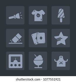 Premium set of fill icons. Such as icecream, erase, kid, play, rubber, white, eraser, fruit, fashion, newborn, child, baby, poker, tool, antenna, summer, chief, energy, lamp, food, radio, boy, game