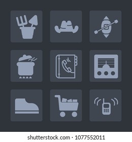 Premium set of fill icons. Such as radio, travel, background, commerce, communication, hat, healthy, sand, meal, cap, style, sailboat, object, dinner, plastic, yacht, signal, phone, footwear, book