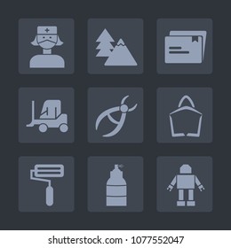 Premium set of fill icons. Such as health, green, trunk, dentist, transportation, roller, machine, file, business, , sign, care, paint, spray, pine, technology, wood, web, environment, truck, forest