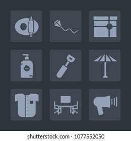Premium set of fill icons. Such as leisure, soap, clothing, childhood, pan, child, megaphone, kitchen, new, umbrella, pot, japanese, fly, business, top, happy, communication, box, kid, ribbon, work