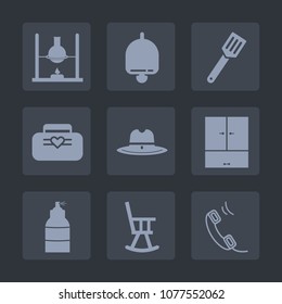 Premium set of fill icons. Such as chemistry, communication, paint, cooking, accessory, fashion, button, pot, call, medicine, sign, phone, chemical, experiment, cowboy, bell, travel, research, texas