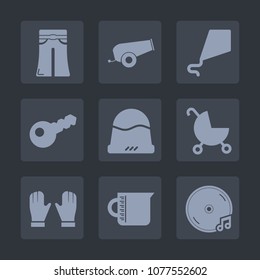 Premium set of fill icons. Such as fly, elegant, artillery, pram, cannon, fashion, glamour, stroller, black, summer, leisure, fun, liquid, gun, childhood, hat, transparent, container, kite, carriage