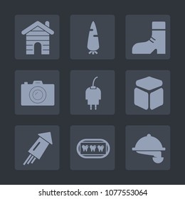 Premium set of fill icons. Such as cube, festival, concept, waitress, business, firework, orange, dental, healthy, photographer, boot, food, building, city, square, technology, celebration, energy