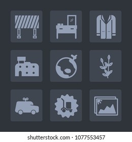 Premium set of fill icons. Such as coat, street, traffic, delivery, wood, background, car, image, plane, city, play, world, architecture, travel, wheat, agriculture, flight, frame, sign, cabinet, toy