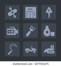 Premium set of fill icons. Such as river, cuisine, transportation, lake, bulldozer, japanese, construction, canoeing, sign, restaurant, building, japan, dinner, canoe, office, gardening, adventure