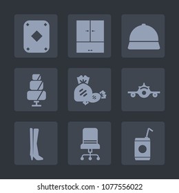 Premium set of fill icons. Such as interior, chocolate, furniture, game, lollipop, cake, object, colorful, travel, candy, armchair, cupcake, comfortable, casino, hat, chair, cap, doughnut, gambling