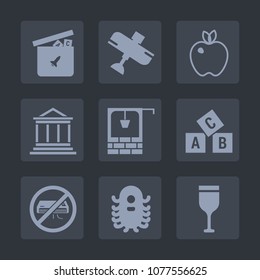 Premium set of fill icons. Such as food, fly, abc, water, ufo, organic, duck, healthy, child, bear, travel, banking, transportation, well, finance, car, fiction, glass, bucket, air, fruit, plane, bank