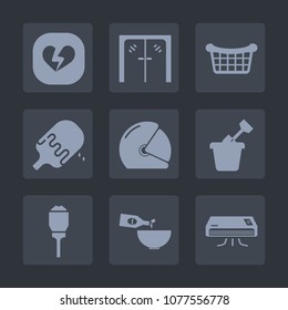 Premium set of fill icons. Such as conditioner, motorcycle, dessert, conditioning, modern, drink, street, food, lantern, rider, basket, motorbike, wine, architecture, store, handle, sign, office, air
