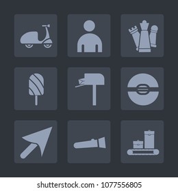 Premium set of fill icons. Such as mailbox, man, fashion, king, young, ride, web, box, lamp, light, cycle, game, male, mail, boy, dessert, travel, ball, fruit, bike, luggage, post, sign, piece, sport