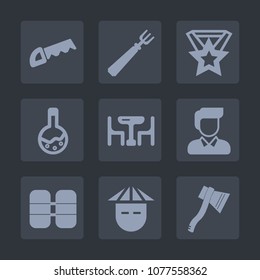 Premium set of fill icons. Such as knife, fork, technology, oxygen, family, medical, medicine, axe, tooth, tool, lab, boy, equipment, prize, home, man, food, young, woman, spoon, happy, medal, award