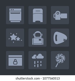 Premium set of fill icons. Such as water, rainy, website, weather, photography, cosmos, wet, rain, appliance, bed, lock, interior, technology, stove, domestic, oven, photographer, furniture, bedroom