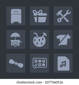 Premium set of fill icons. Such as gift, house, cream, present, note, furniture, hammer, white, vehicle, juice, spanner, bedroom, double, clothes, fashion, equipment, christmas, food, ribbon, bow, bed
