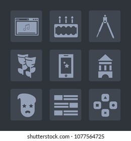 Premium set of fill icons. Such as fashion, sweet, drawing, tool, retro, metal, spring, dessert, geometry, engineering, graphic, internet, newspaper, work, divider, online, pie, sugar, instrument, fun