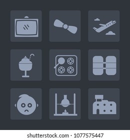 Premium set of fill icons. Such as baby, tv, stove, kitchen, gas, travel, screen, child, room, laboratory, architecture, equipment, ribbon, science, plane, tank, cook, kid, oxygen, cute, oven, man