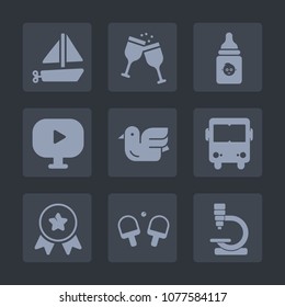 Premium set of fill icons. Such as nutrition, research, alcohol, game, transportation, space, milk, place, animal, science, baby, travel, white, beverage, bottle, toy, red, tennis, ship, boat, sport