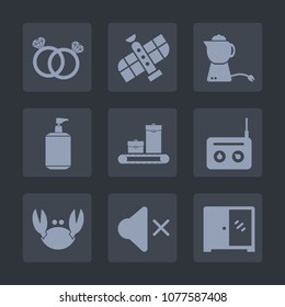 Premium set of fill icons. Such as love, liquid, wedding, home, diamond, bag, seafood, romance, teapot, science, sound, space, fresh, luggage, clean, radio, food, travel, sea, gift, hot, woman, ring