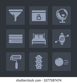 Premium set of fill icons. Such as boat, green, web, roll, traffic, planet, world, sailboat, dirty, globe, lock, sport, map, air, repair, travel, light, bedroom, roller, clean, cheeseburger, fun, ship