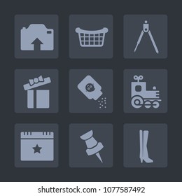 Premium set of fill icons. Such as decoration, holiday, drawing, picture, geometry, instrument, container, market, bottle, white, tool, transport, work, toy, basket, locomotive, store, object, powder
