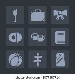 Premium set of fill icons. Such as spice, education, drink, leather, sport, bottle, glass, suit, accessory, background, bag, way, beer, soccer, cooking, object, direction, football, style, seasoning