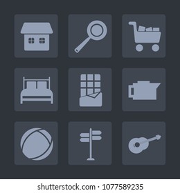 Premium set of fill icons. Such as pan, kitchen, black, shop, musical, sale, real, dessert, mattress, cart, espresso, bar, graphic, chocolate, caffeine, street, food, dinner, pillow, residential, buy
