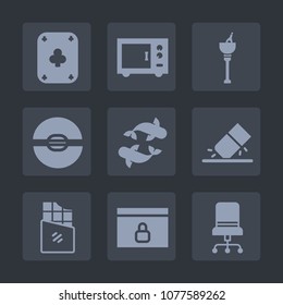 Premium set of fill icons. Such as sea, bar, armchair, card, game, party, comfortable, rubber, gambling, casino, ball, bucket, microwave, eraser, interior, bottle, chair, erase, internet, machine, web