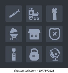 Premium set of fill icons. Such as female, safety, kid, gallon, grill, clothing, security, train, beauty, global, tool, sign, railway, house, water, dress, kilogram, elegance, barbecue, bbq, globe