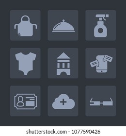 Premium set of fill icons. Such as mobile, chemical, protective, apron, phone, dish, cooking, sprayer, clothes, kitchen, equipment, clothing, fashion, technology, cook, farm, pesticide, kid, baby, boy