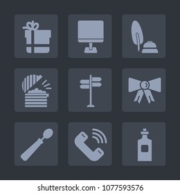 Premium set of fill icons. Such as tie, suit, drink, ribbon, restaurant, object, glass, monitor, chef, pen, holiday, ink, direction, birthday, button, screen, fashion, beverage, kitchen, present, pc